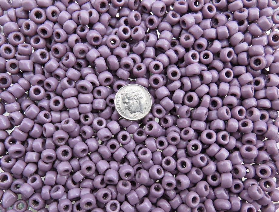 7x4mm (3mm Hole) Opaque Purple Vintage Italian Murano Glass Crow Beads 20 Grams (AS36) - Beads and Babble