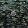 8/0 1 Cut Metallic Green Iris Czech Glass Charlotte Seed Bead Strand (8CUT18) SE - Beads and Babble