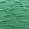 8/0 1 Cut Opaque Green Luster Czech Glass Charlotte Seed Bead Strand (8CUT26) - Beads and Babble
