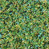8/0 Galaxy Green Picasso Czech Glass Seed Bead Mix 10 Grams (8CS153) - Beads and Babble