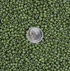 8/0 Opaque Dark Olive Vintage Italian Murano Glass Seed Beads 10 Grams (AS60) - Beads and Babble