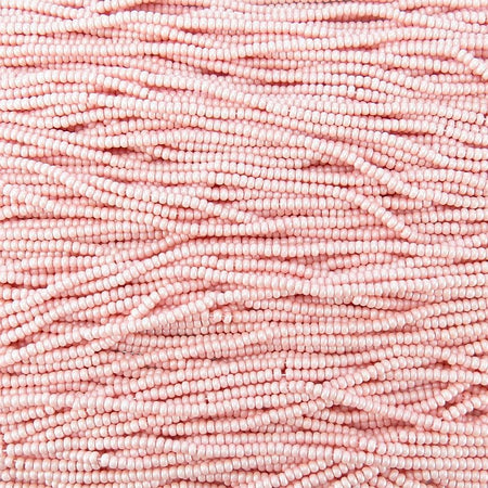 8/0 Opaque Silky Light Rose Terra Colorfast Czech Glass Seed Bead Strand (CW40) - Beads and BabbleBeads