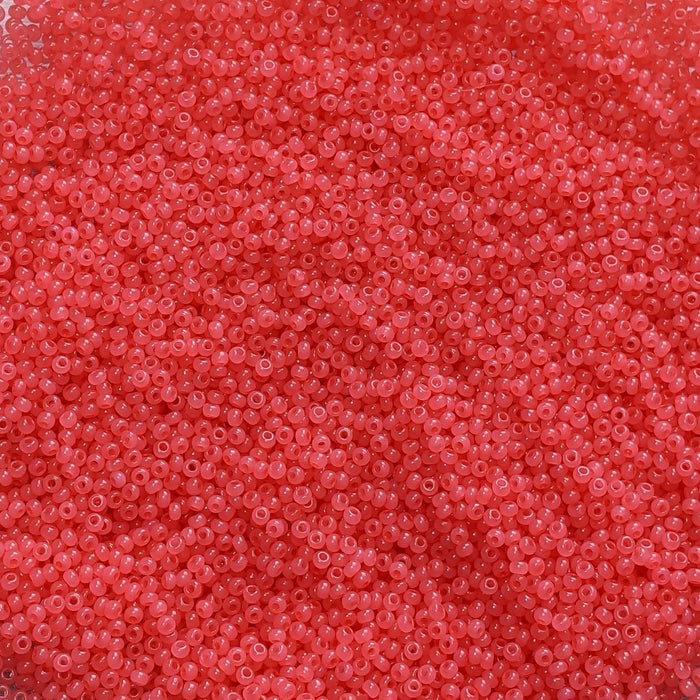 8/0 SOL GEL Salmon Opal Czech Glass Seed Beads 10 Grams (8CS100) - Beads and Babble