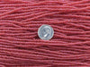 8/0 Transparent Dark Rose Czech Glass Seed Bead Strand (CW50) - Beads and Babble