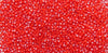 8/0 Transparent Light Red White Heart Czech Glass Seed Beads 10 Grams (8CS123) - Beads and Babble