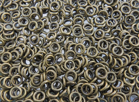 8mm Antique Brass Alloy Metal Seamless Rondel Beads/Closed Jumprings - Qty 20 (MB132) - Beads and Babble