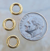 8mm Gold Alloy Metal Seamless Rondel Beads/Closed Jumprings - Qty 20 (MB130) - Beads and Babble
