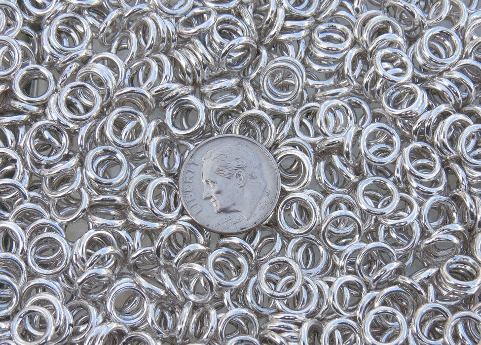 8mm Silver Alloy Metal Seamless Rondel Beads/Closed Jumprings - Qty 20 (MB129) - Beads and Babble