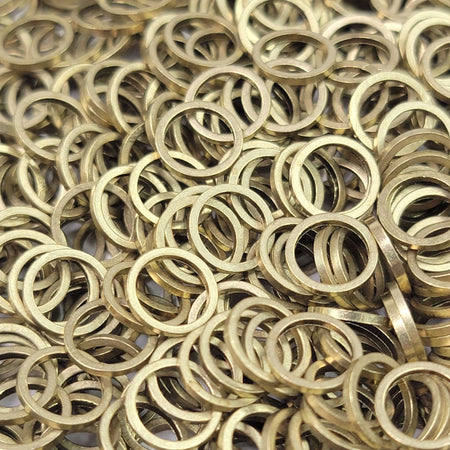 8x1mm Raw Unplated Brass Closed Jumprings/Beads - Qty 50 (UPB34) - Beads and Babble