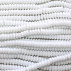 8x3.5mm Opaque White Glass Rondelle Beads - 10 Inch Strand (AW11) - Beads and Babble