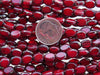 8x6mm Opaline Red Picasso Edged Table Cut Czech Glass Flat Oval Beads - Qty 20 (MISC72) - Beads and Babble