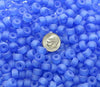 9mm Matte Transparent Sapphire Czech Glass Crow Beads - Qty 20 (RC06) - Beads and Babble