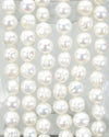 9mm to 10mm Off White Cultured Freshwater Ringed Off Round Pearl Beads - 16 Inch Strand (PRL12) - Beads and Babble