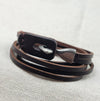 9x2mm Soft Pliable Dark Brown Flat Leather Wrap Bracelet with attached Hook Clasp- Qty 1 (LC20) - Beads and Babble