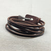 9x2mm Soft Pliable Dark Brown Flat Leather Wrap Bracelet with attached Hook Clasp- Qty 1 (LC20) - Beads and Babble