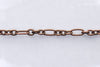 9x5x0.80mm Antique Copper Finish Mother and Son Chain - Sold by the Foot - (CHM32A) - Beads and Babble