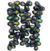 9x6mm Etched Metallic Vitrail Czech Glass Teardrop Beads - Qty 25 (DW8) - Beads and Babble