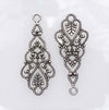 Antique Silver 41.5x18x3mm Alloy Metal Pendants/Connectors/Earring Findings - Qty 6 (MB344) - Beads and Babble