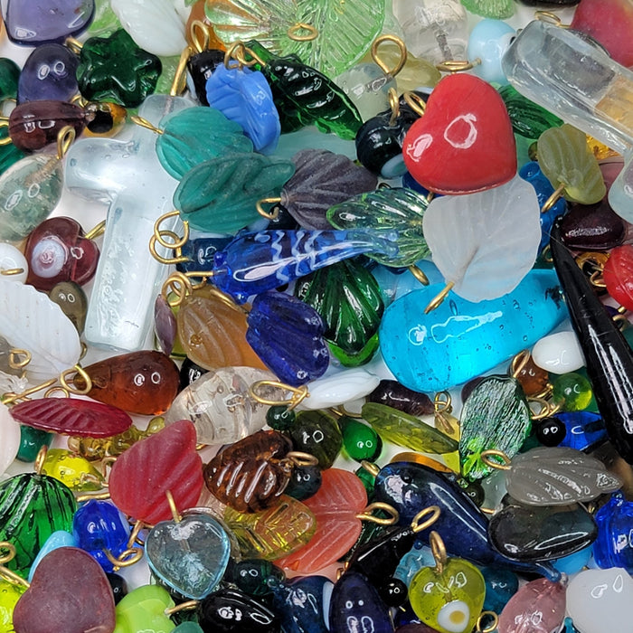 Assorted Transparent & Opaque Color Pendant Mix - 40 Grams (UM74) - Beads and Babble