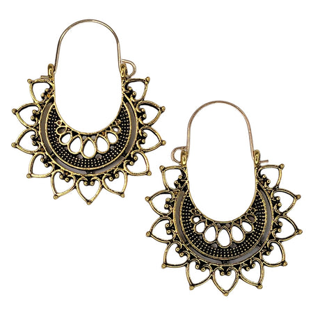 Bohemian Style 46mm Antique Gold Alloy Metal Earring Components - Qty 2 (MB453) - Beads and Babble