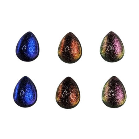Choose from 3 Different Colors - 8.5x6x3.5mm Glass Teardrop Cabochons - Qty 6 (CAB20-22) - Beads and Babble