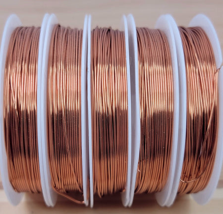 Copper 22 Gauge (0.60mm) Jewelry Wire - 25 Foot Spool (WIRE01) - Beads and Babble