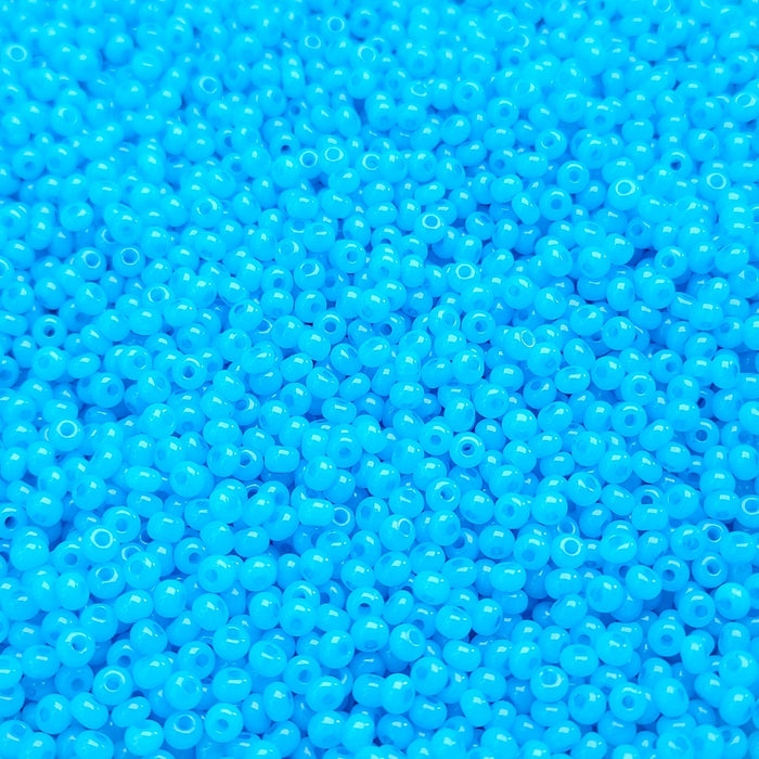 Copy of 6/0 SOL GEL Dyed Aqua Opal Czech Glass Seed Beads 20 Grams (6CS363) - Beads and BabbleBeads