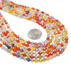 Cubic Zirconia Colorful Mix Gemstone Beads - 4mm Faceted Rounds - 15 Inch Strand (GEM91) - Beads and BabbleBeads