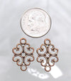 Dainty Filigree Antique Copper 18x13mm Alloy Metal Connectors/Links/Earring Findings - Qty 10 (MB84A) - Beads and Babble