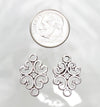 Dainty Filigree Antique Silver 18x13mm Alloy Metal Connectors/Links/Earring Findings - Qty 10 (MB86A) - Beads and Babble