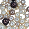 Golden Silk Assorted Glass Pearl Bead Mix - 50 Grams (UM71) - Beads and Babble