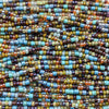 Gypsy Peddler Picasso Stripe Mix Czech Glass 5mm Tile Beads and 6/0 Czech Glass Seed Beads - 20 Inch Strand (BW81) - Beads and Babble