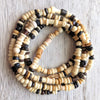 Hand Carved Small Assortment Mix #2 - Size 1mm to 6mm Water Buffalo Bone Beads - 36 Inch Stand (AW12) - Beads and Babble