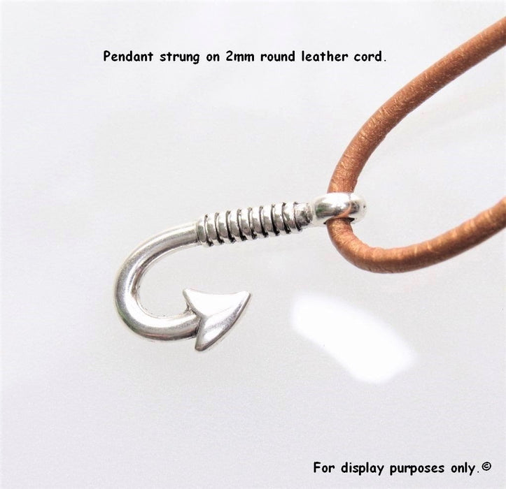 Hooks Antique Silver 25x12x2mm Alloy Metal Pendants/End Cord Clasp/Bracelet Findings - Qty 6 (MB331) - Beads and Babble