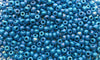 33/0 Opaque Medium Blue AB Striped Czech Glass Seed Beads 20 Grams (33CS111) freeshipping - Beads and Babble