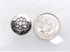 Lotus Flower 14x6.5mm Antique Silver Alloy Metal Beads/Jewelry Component - Qty 4 (MB18) - Beads and Babble