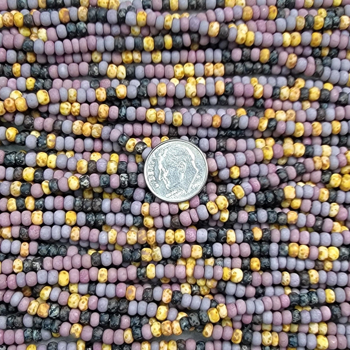 Matte Lilac & Lavender Picasso Mix - 6/0 Czech Glass Seed Beads - 20 Inch Strand (BW28) - Beads and BabbleBeads