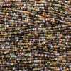 Matte Mother Earth Picasso Mix Czech Glass 5mm Tile Beads and 6/0 Czech Glass Seed Beads - 20 Inch Strand (BW11) - Beads and Babble