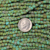 Matte Opaque Green Turquoise Picasso - Size 4mm Czech Glass Tile Beads - 18 Inch Strand (BW93) - Beads and Babble