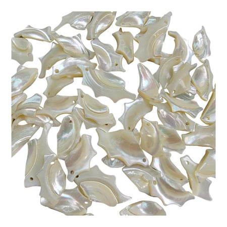 Mother of Pearl Organic Free Form Shaped Pendants - Qty 6 (PEND76) - Beads and BabbleBeads