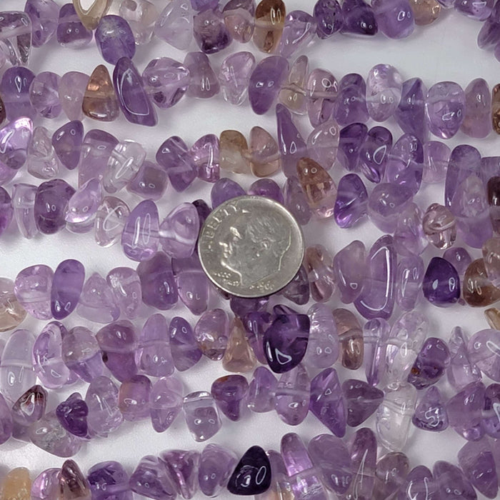 Natural Ametrine Gemstone Chip Beads - 15 Inch Strand (GEM81) - Beads and Babble