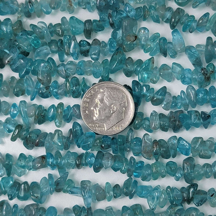 Natural Apatite Gemstone Chip Beads - 15 Inch Strand (GEM82) - Beads and Babble