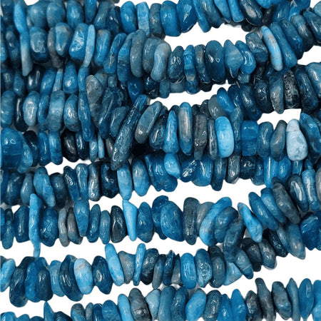 Natural Apatite Gemstone Chip Beads - 15 Inch Strand (GEM85) - Beads and Babble