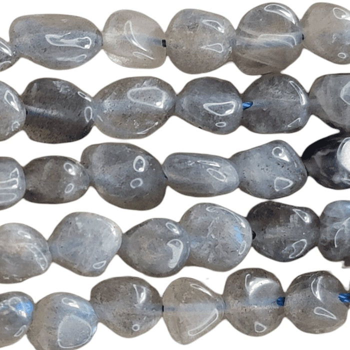 Natural Labradorite Gemstone Nugget Beads - 15 Inch Strand (GEM79) - Beads and Babble