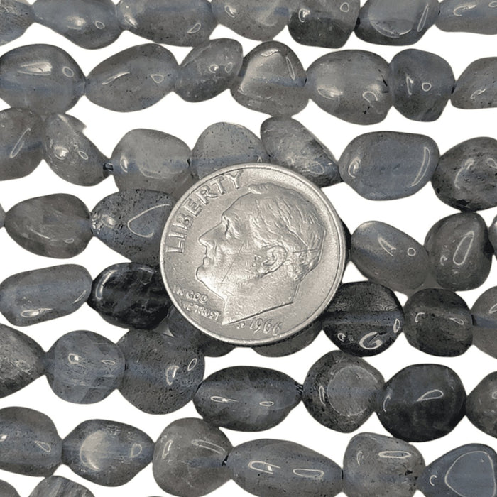 Natural Labradorite Gemstone Nugget Beads - 15 Inch Strand (GEM79) - Beads and Babble
