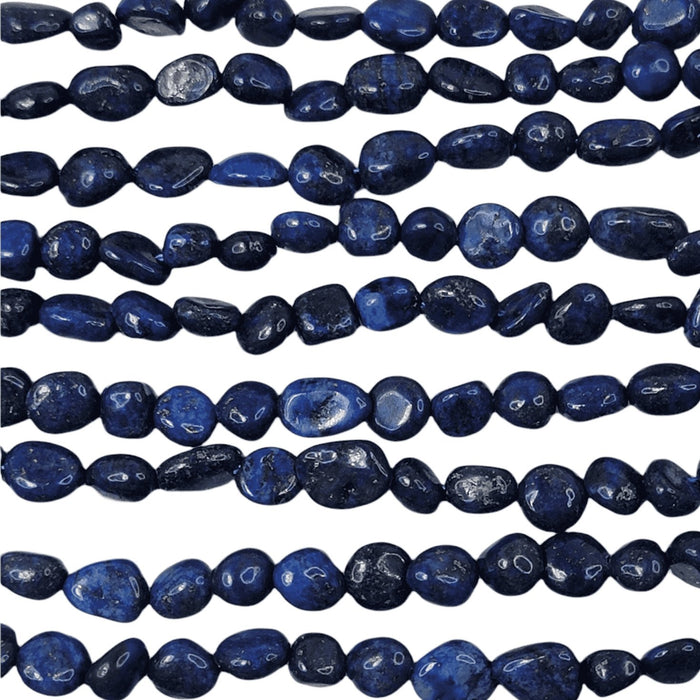Natural Lapis Lazuli Gemstone Nugget Beads - 15 Inch Strand (GEM72) - Beads and Babble