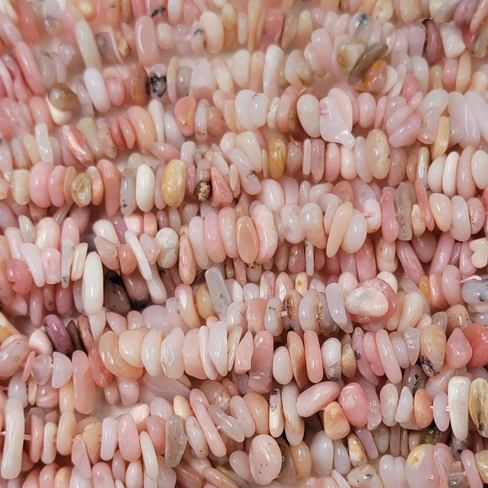 Natural Morganite Gemstone Chip Beads - 15 Inch Strand (GEM68) - Beads and Babble