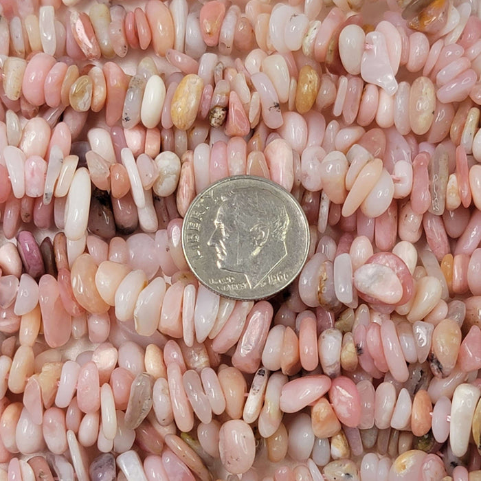 Natural Morganite Gemstone Chip Beads - 15 Inch Strand (GEM68) - Beads and Babble