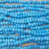 Opaque Baby Blue Luster - Size 9x6mm (3mm hole) Recycled Glass Crow Beads - 24 Inch Strand (ICB36) - Beads and Babble