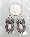 Owl Antique Silver 26x13mm Alloy Metal Connectors/Links/Earring Findings - Qty 4 (MB82A) - Beads and Babble